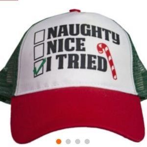 🤣 Naughty / Nice Christmas Trucker Hat